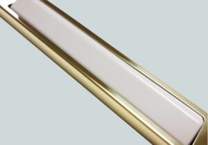 Lyx design Mässing armbågskontakt vit knapp 50mm