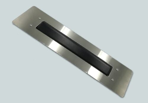 90 mm bred armbågskontakt i rostfritt stål